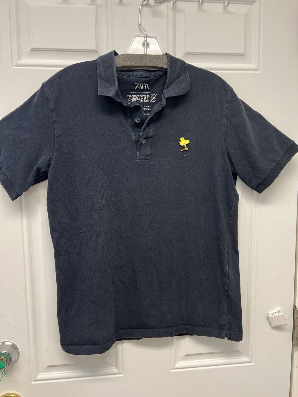 Zara Peanuts Woodstock Polo Style T-Shirt Size Med NOC3266